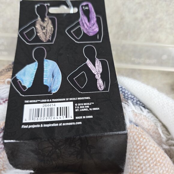 Nicole Infinity Scarf Soft Knit Plaid Multicolor Warm & Versatile Women - Picture 3 of 4